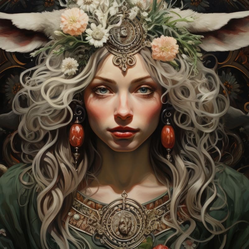 Imbolc is an ancient Gaelic traditional festival marking the beginning of spring. A girl in the image of the pagan goddess Brigid